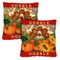 Autumn Turkey Decorative Thanksgiving Indoor/Outdoor Pillow Cover (set of 2)